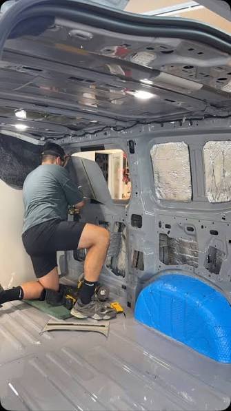 Converter fitting out a van interior